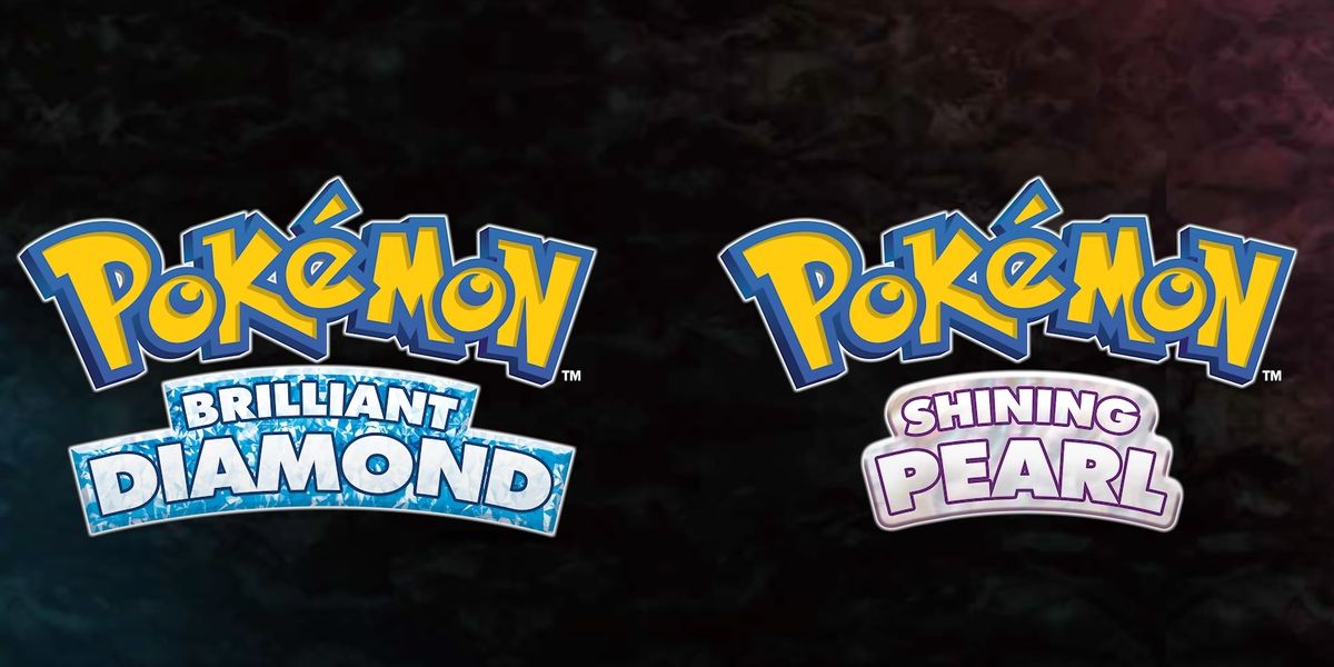 Pokémon Brilliant Diamond and Shining Pearl logos are shown next to one another. 