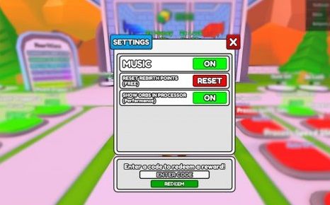 Rarity Factory Tycoon code redemption screen
