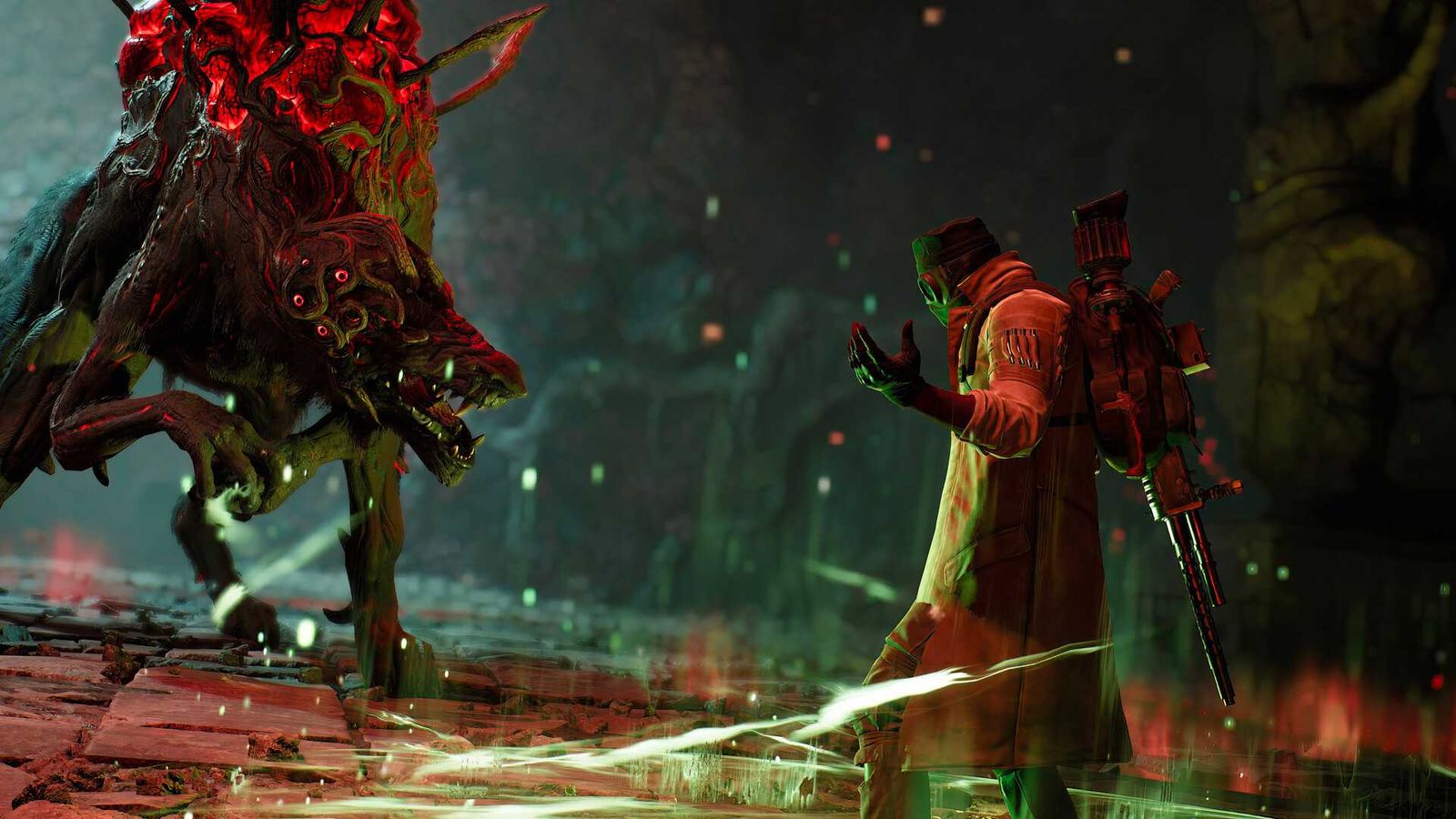 The player character fighting an enemy in Remnant 2.