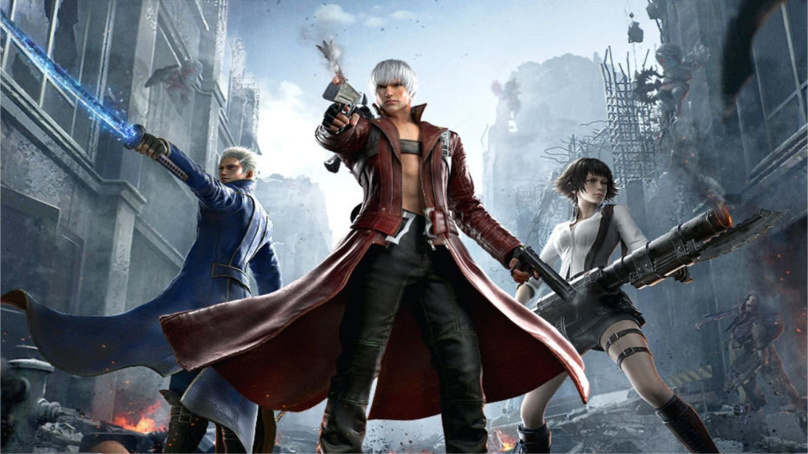 Devil May Cry: Peak of Combat codes - Dante and two girls with guns