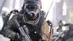 A highly tech'd soldier from Call of Duty: Advanced Warfare fighting through the streets of New York