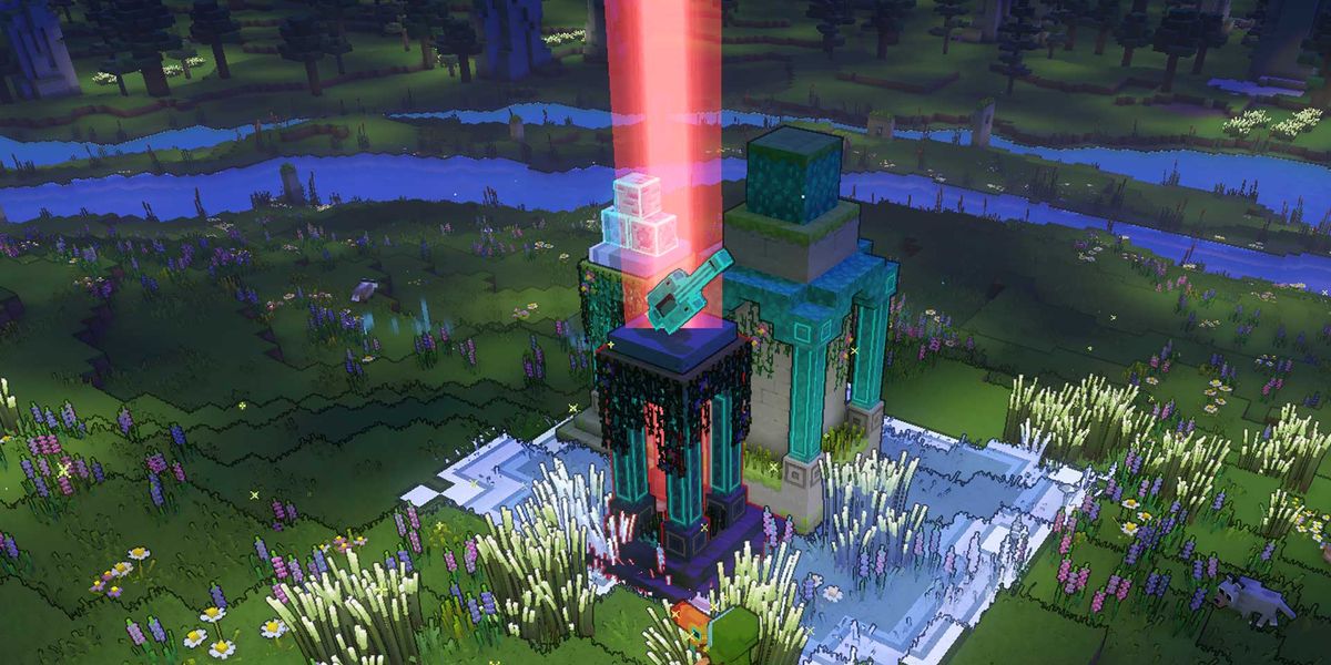 The Remove Netherrack tower in Minecraft Legends.