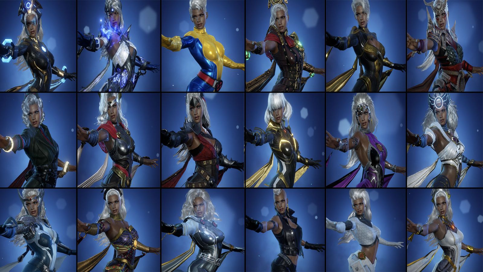 Every Marvel Future Revolution costume for Storm.