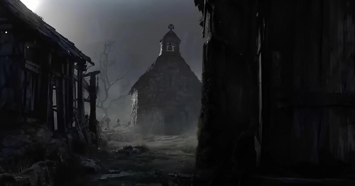 A destroyed village shown in Diablo 4 trailer.