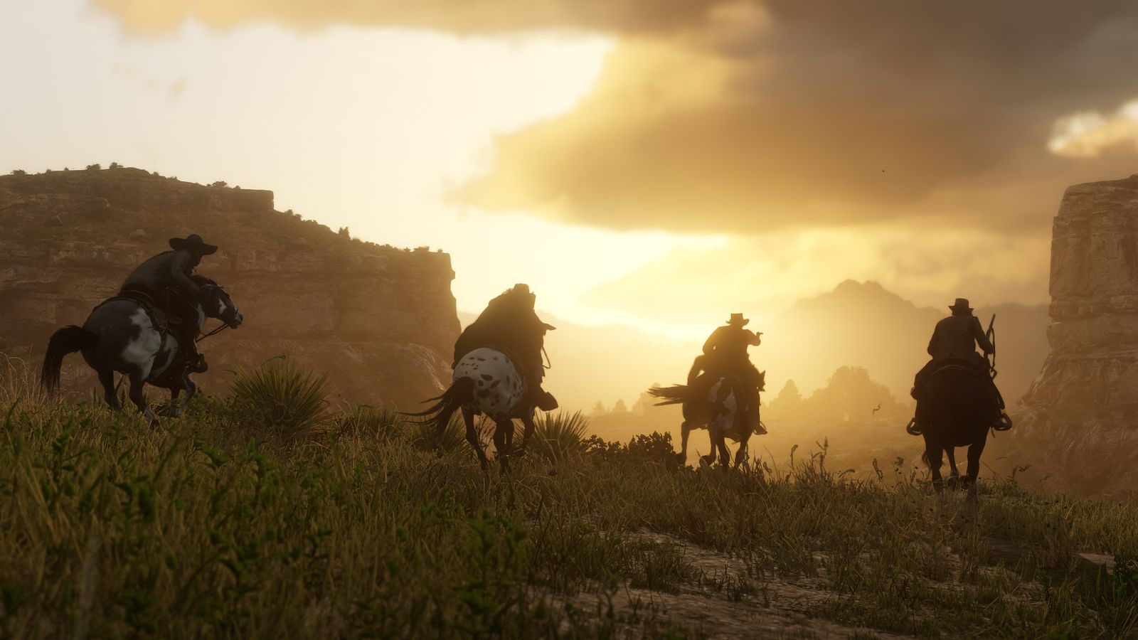 A promo screenshot for Red Dead Redemption 2.