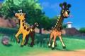 Girafarig and its evolution Farigiraf in Pokemon Scarlet and Violet