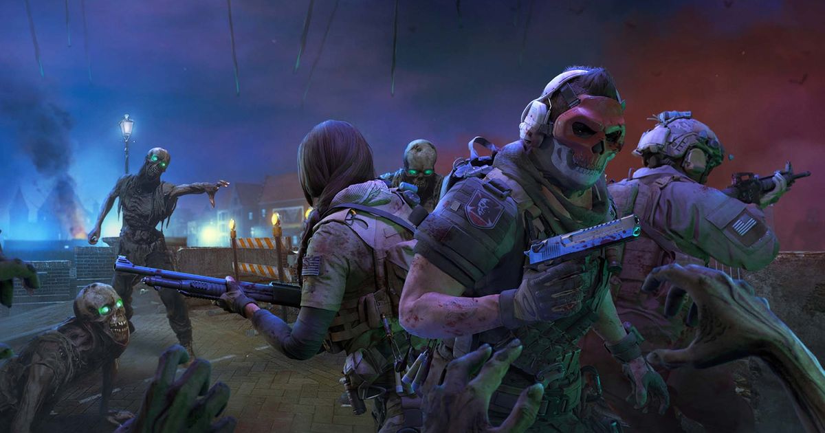 Warzone players attempting to fend off zombie horde