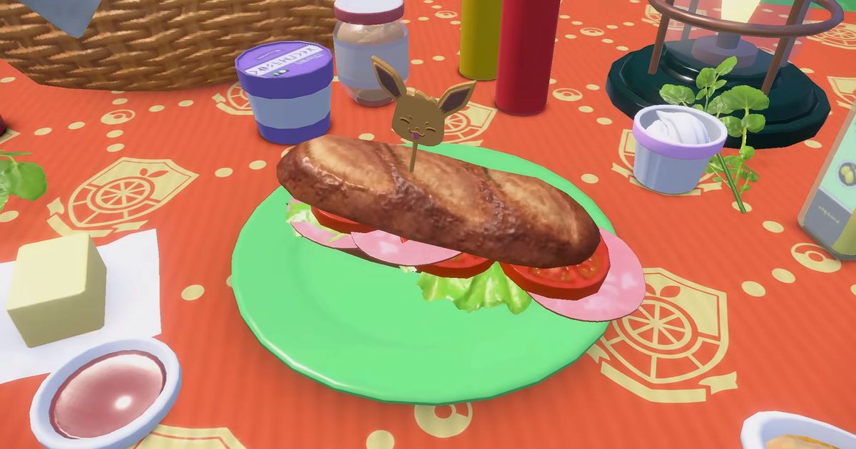 A Sandwich in Pokemon Scarlet and Violet