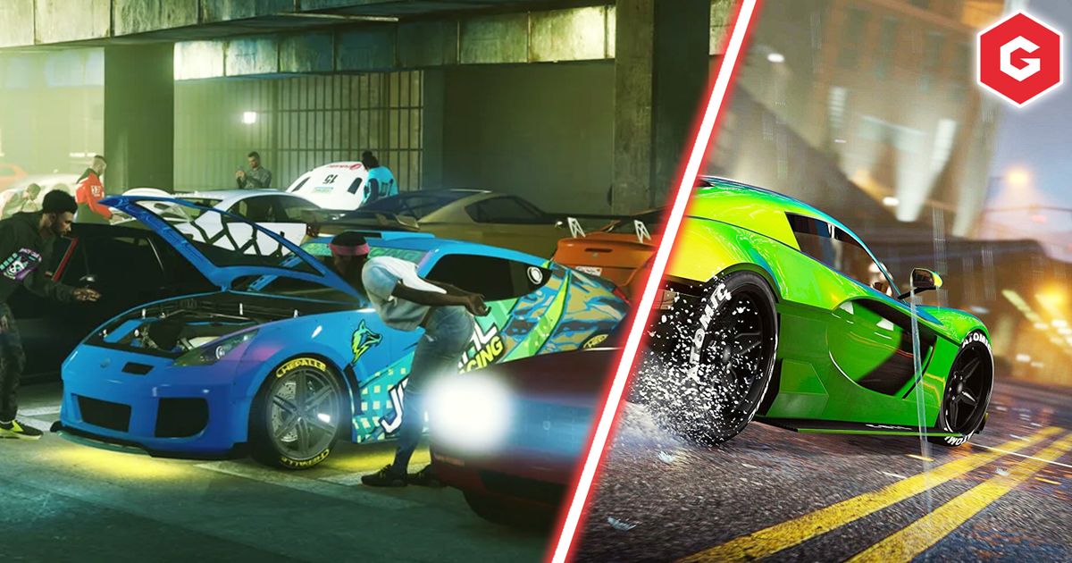 An image of some supercars in GTA Online.