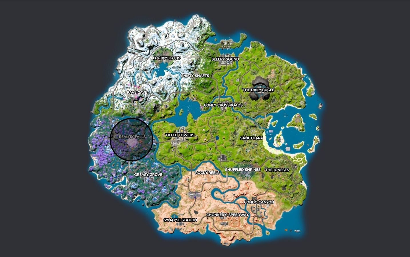 Reality Sapling locations in Fortnite.