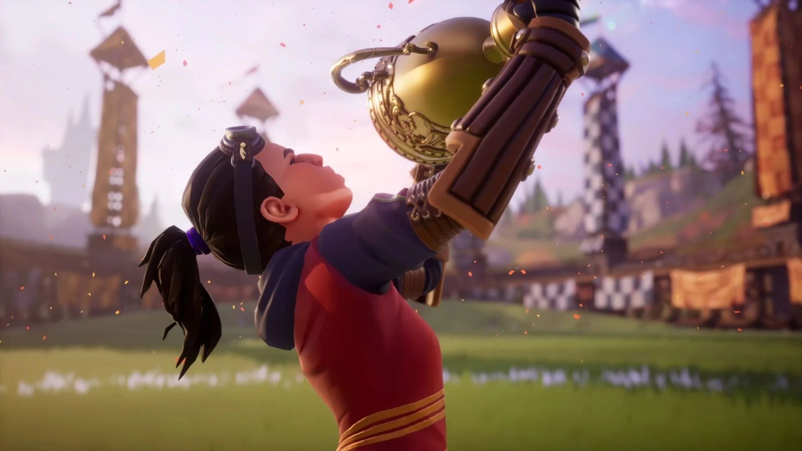 A screenshot of a character from Harry Potter: Quidditch Champions. 