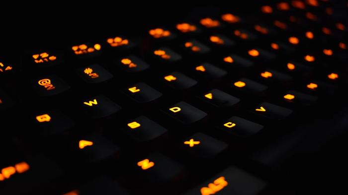 A light-up keyboard.