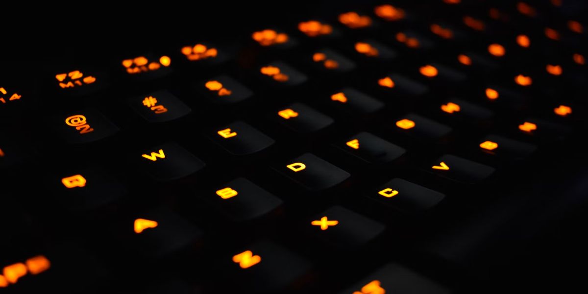 A close up of a light-up keyboard