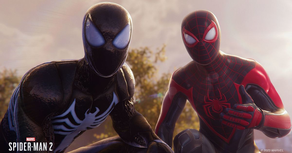 Spider-Men Peter Parker and Miles Morales in Insomniac's Spider-Man 2