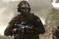 Ghost from Modern Warfare 2 holding gun
