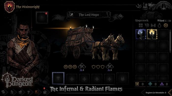 Radiant Flame and Infernal Flame in Darkest Dungeon 2