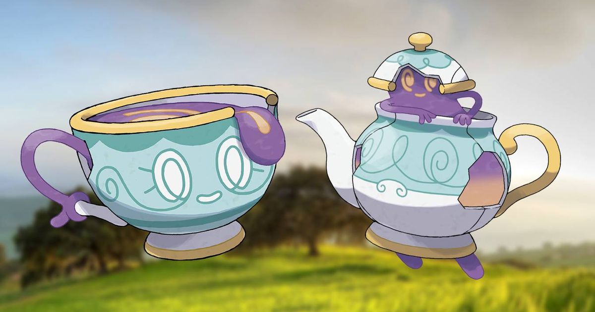 The Pokemon Sinistea and Polteageist in Pokemon Scarlet and Violet