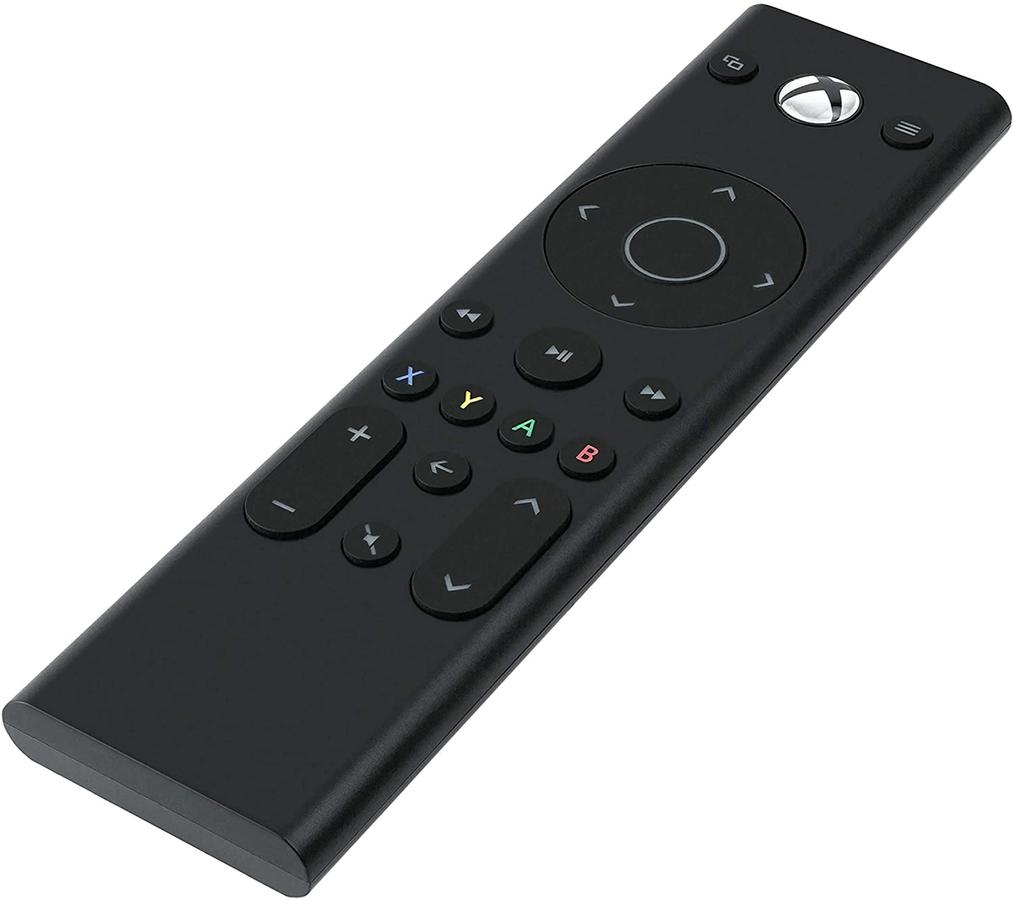 PDP Media Remote Microsoft Xbox product image of a small, black, Xbox-branded remote.