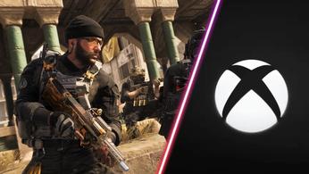 The Xbox logo alongside Captain Price in Modern Warfare 2.
