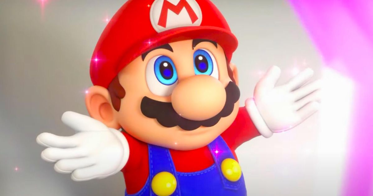 Mario holding out his hands