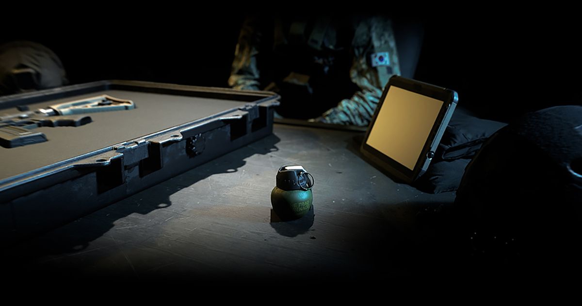 Modern Warfare 3 frag grenade on a table