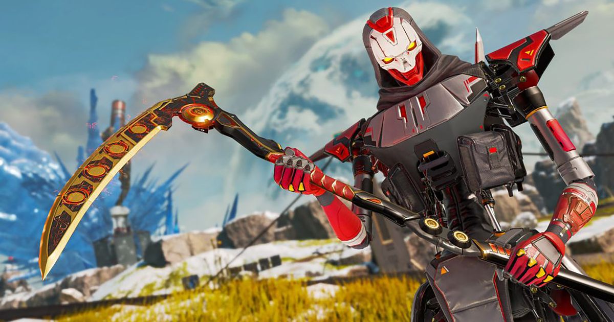 Apex Legends Revenant holding heirloom with another planet in background