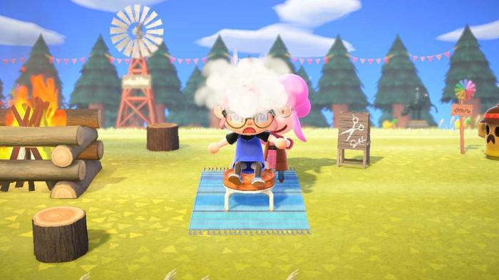 Animal Crossing New Horizons Harriet giving a Makeover