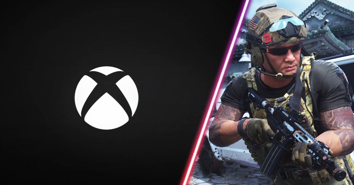 The Xbox logo and a character from Call of Duty.