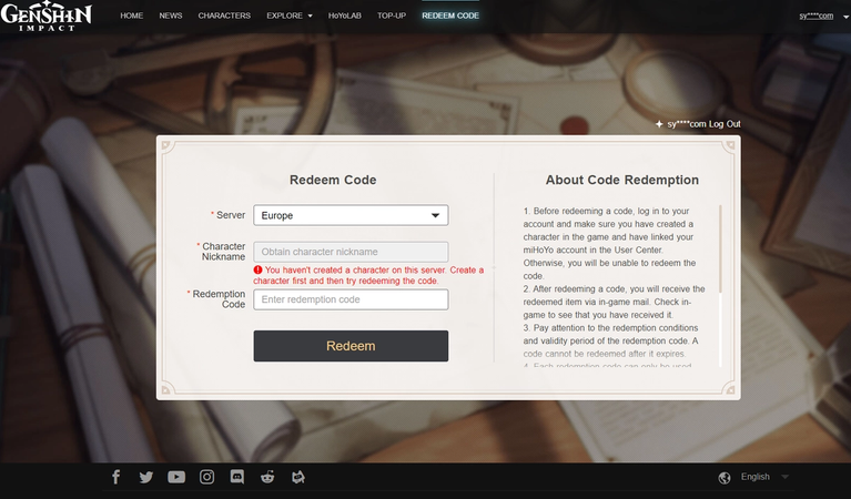 New 4.0 Official Redeem Codes (60 Primogems)
