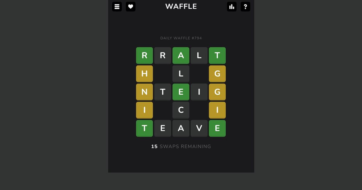 Waffle words for today