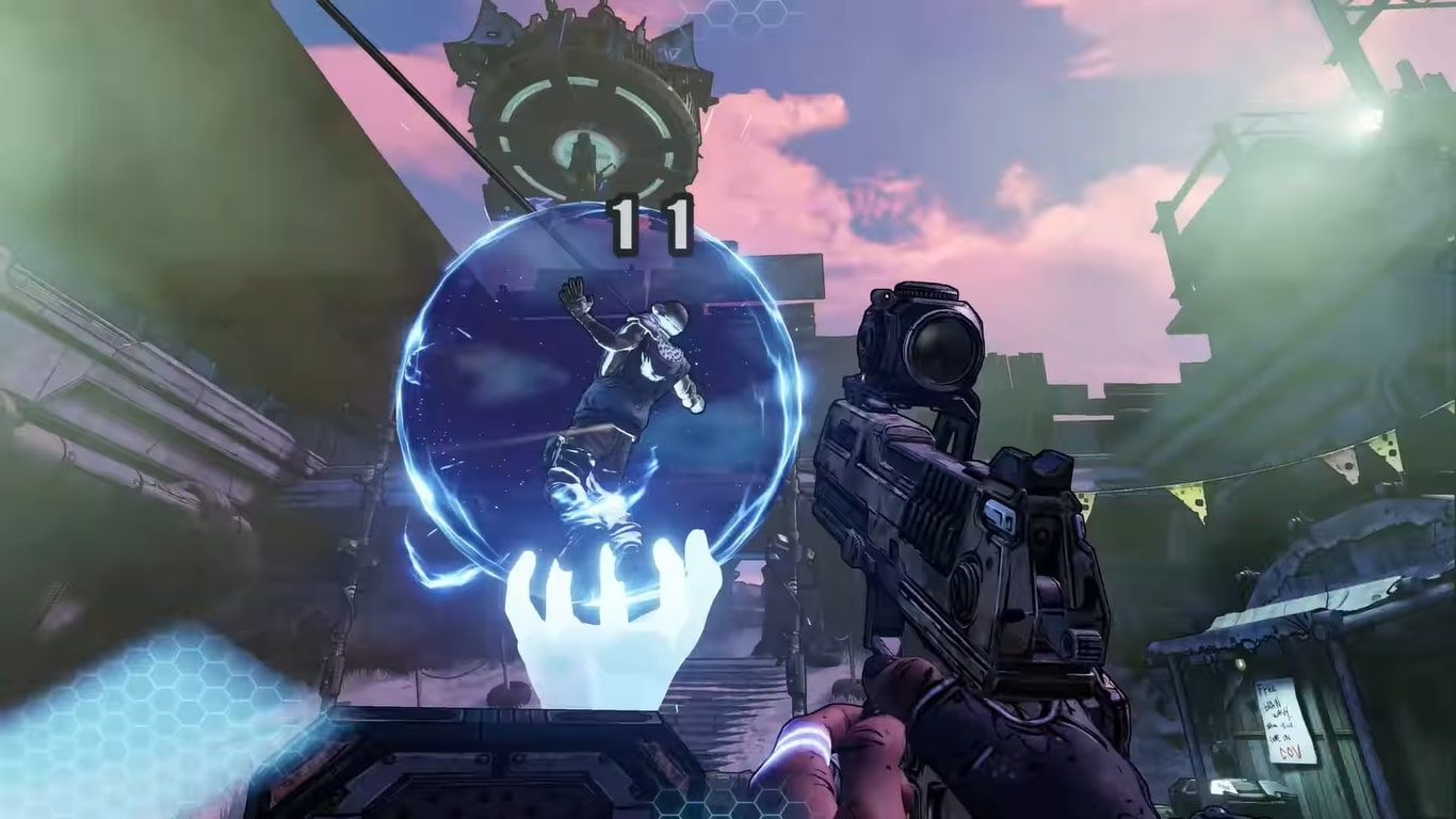 An image of a weapon being used in Borderlands 3.