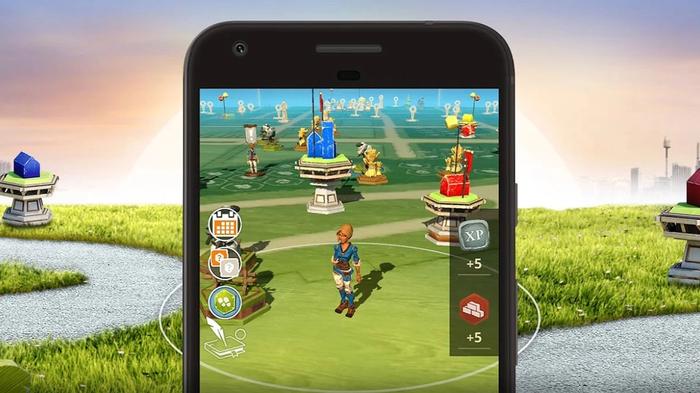 An image showing a gameplay example from Catan World Explorers, an AR game from Pokemon GO developer Niantic.