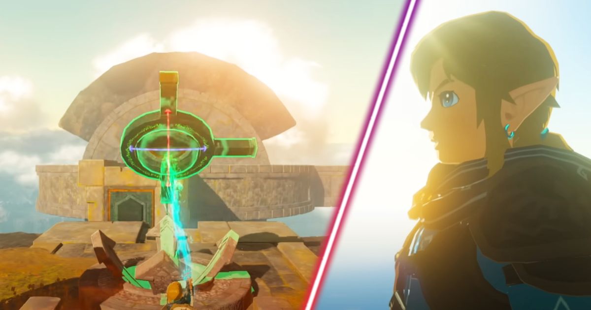 Link fusing something in Zelda Tears of the Kingdom.