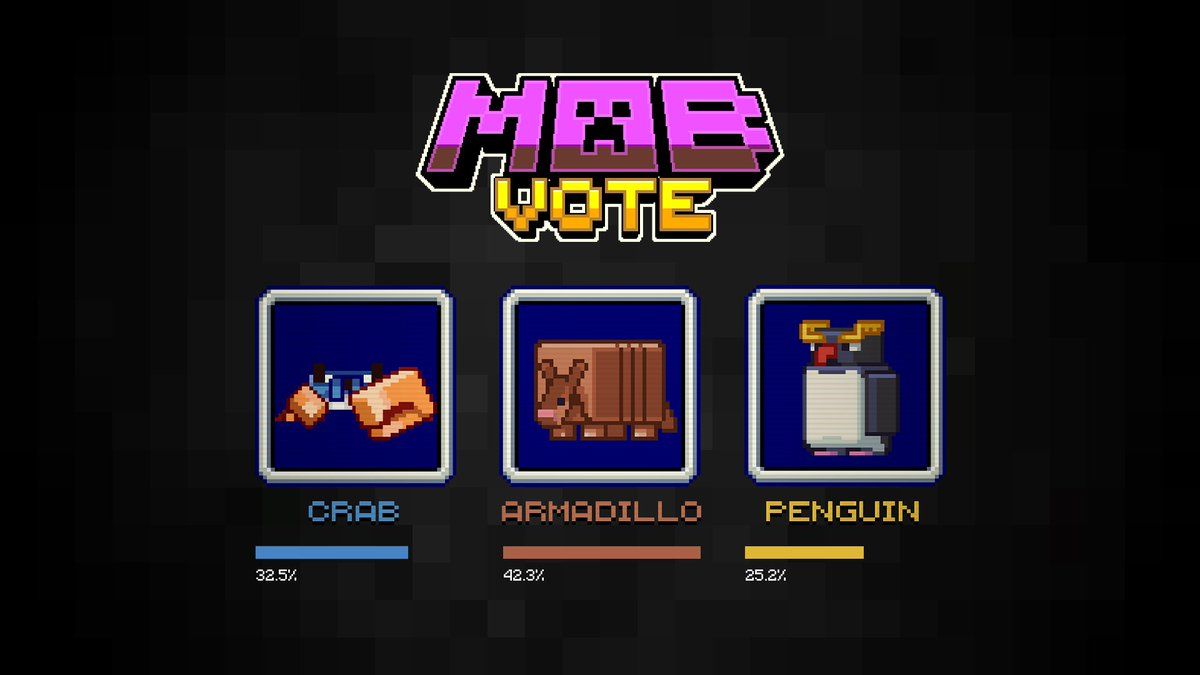 Minecraft Armadillo wins Mob vote
