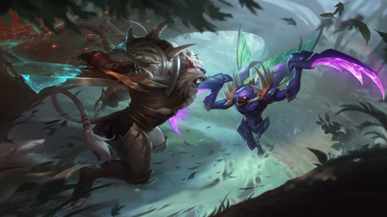 Two characters fighting in League of Legends: Wild Rift