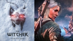 the witcher wolf medallion promo and ciri with sword