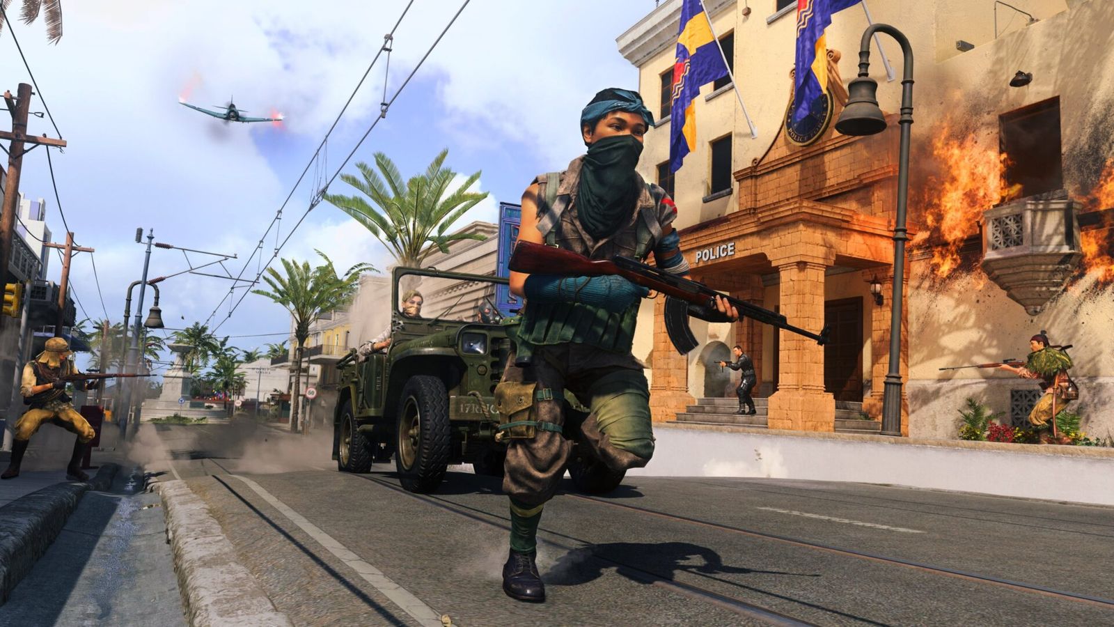 Image showing Warzone player running through Caldera street
