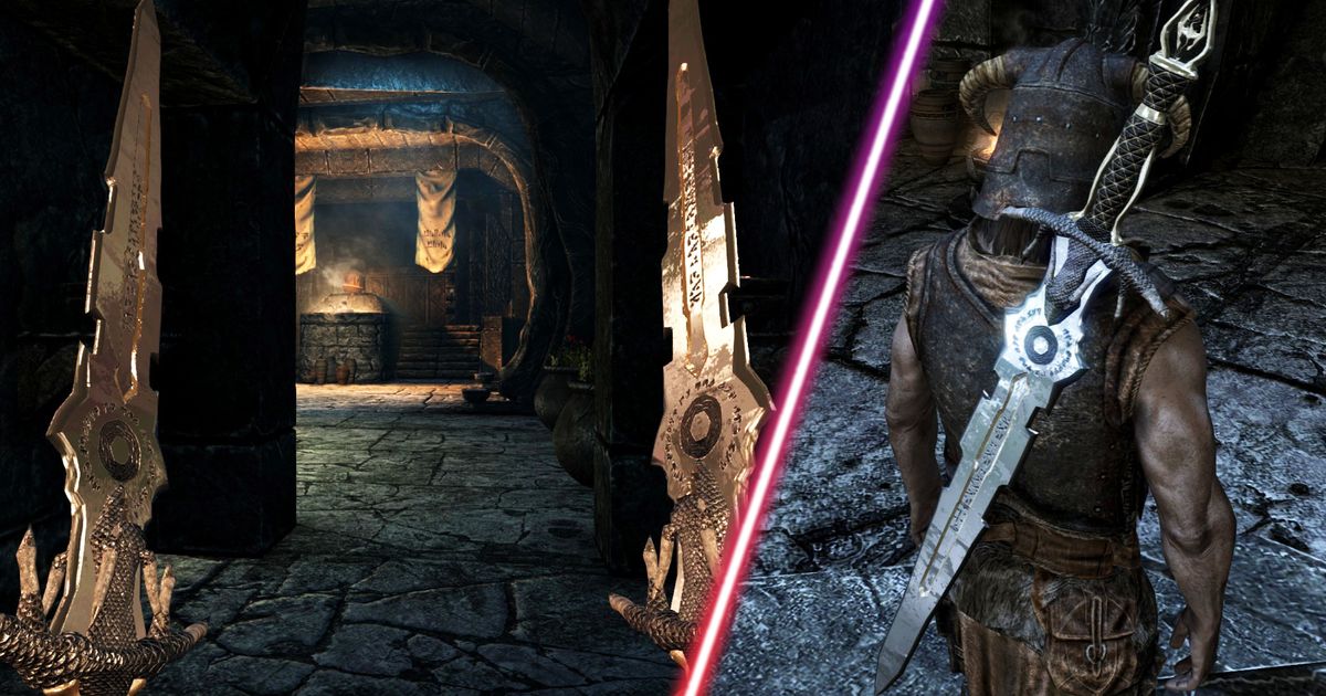 The Dragonborn's special new sword in Skyrim.