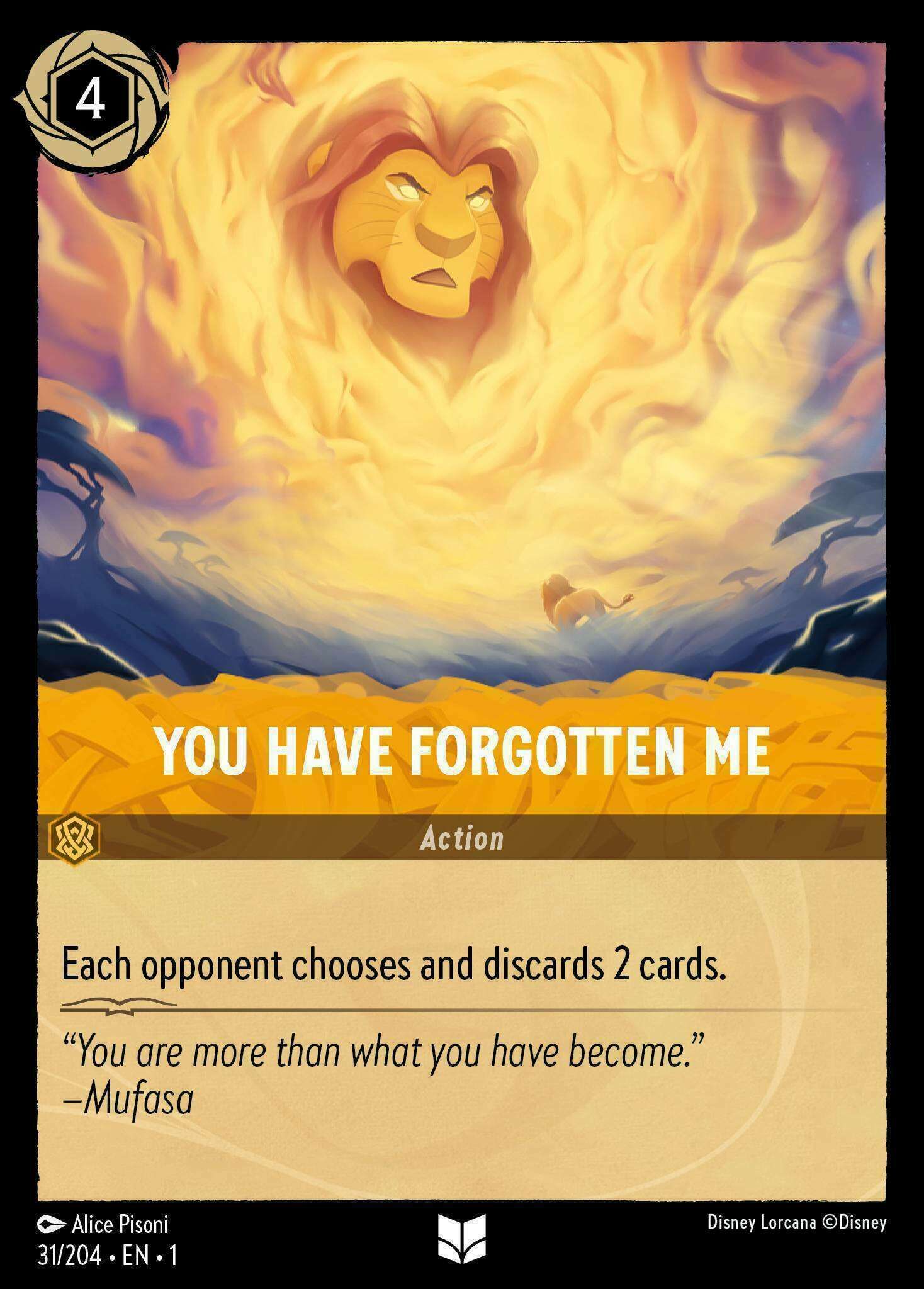 You Have Forgotten Me, an item card from Disney Lorcana: The First Chapter.