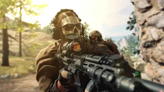 Image showing Ghost holding gun in Modern Warfare 2