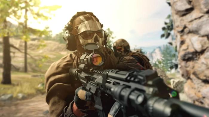 Image showing Ghost holding gun in Modern Warfare 2