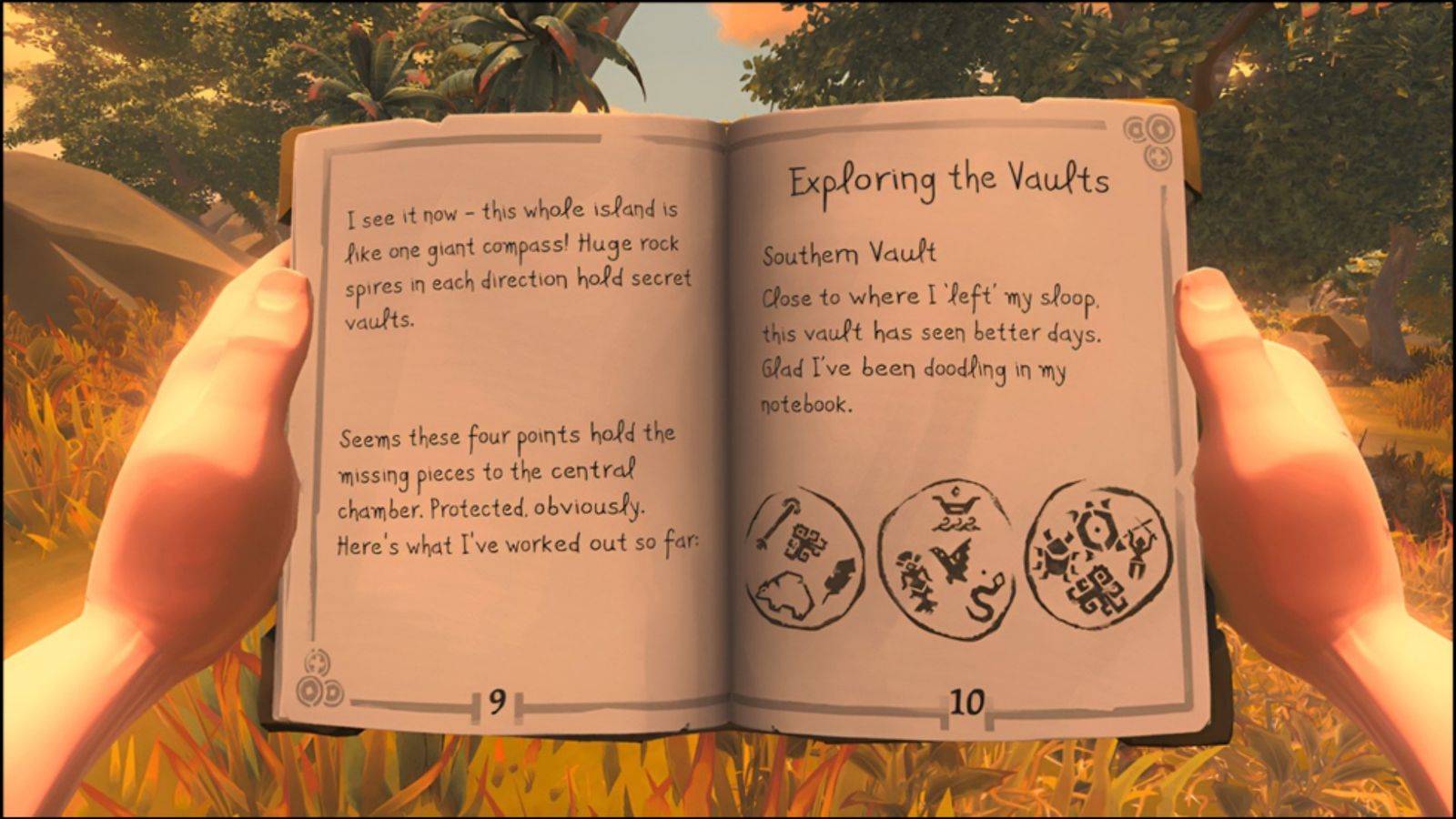 sea of thieves southern vault location and entry in book