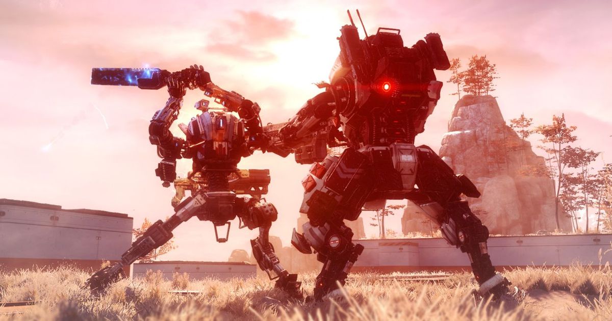 Two robots in Titanfall 2.