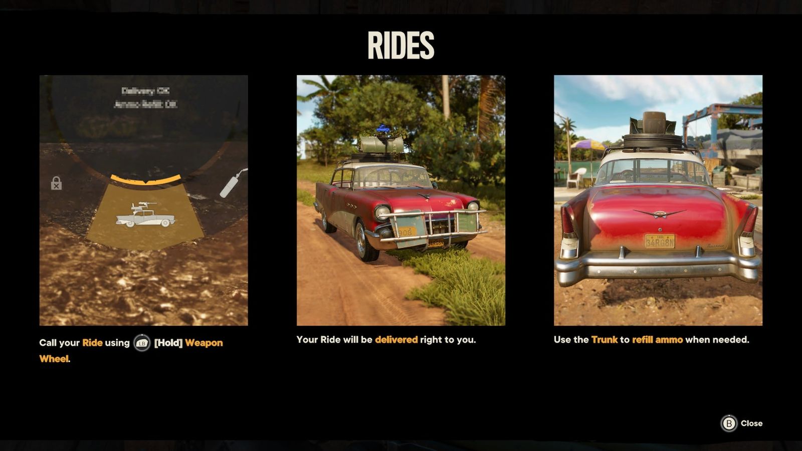 Information on Rides in Far Cry 6.