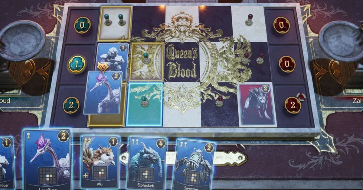 Final Fantasy 7 Rebirth Queen's Blood puzzle board