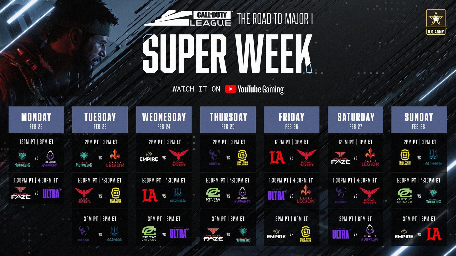 CDL Super Week Schedule