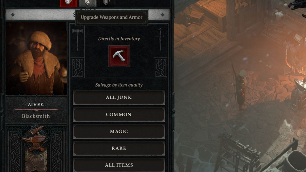 The blacksmith in Diablo 4