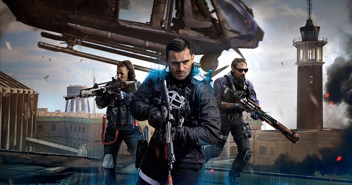 Modern Warfare 3 Season 3 Operators holding guns with helicopter in background