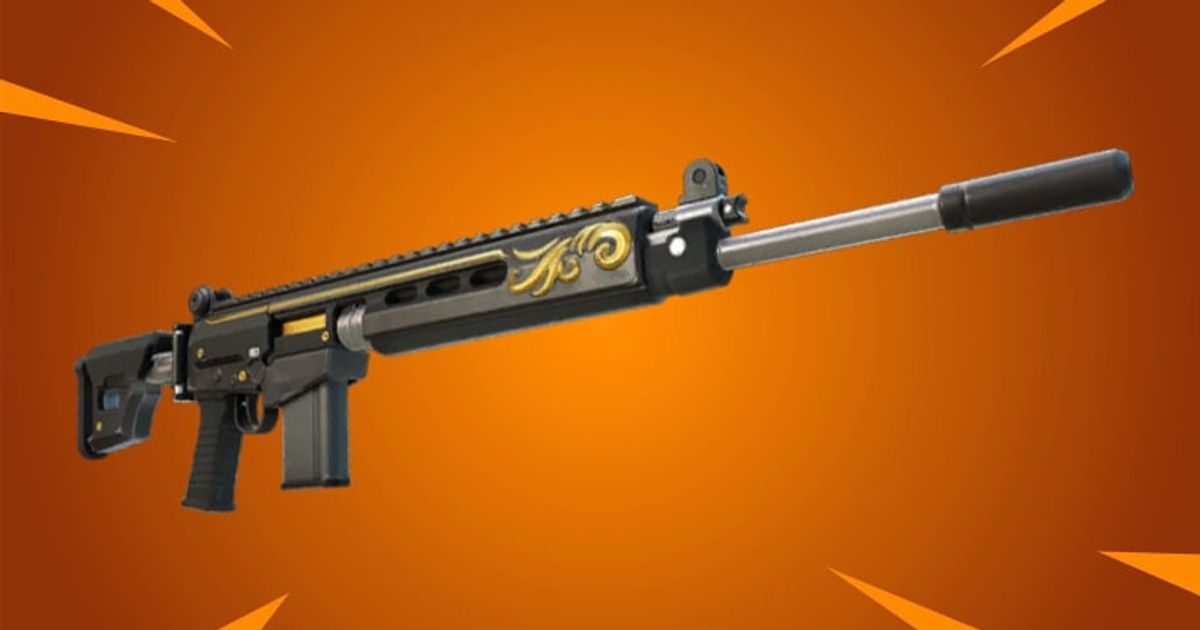 Fortnite Enforcer AR on orange background