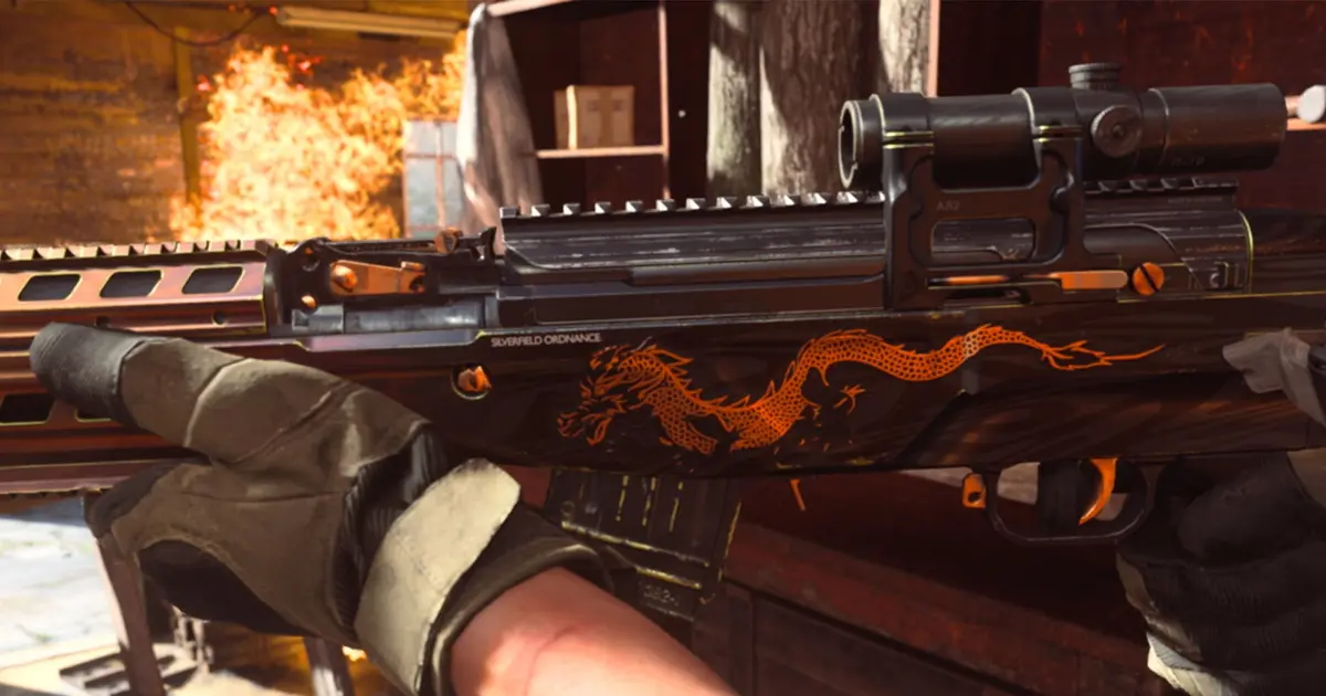 COD Mobile marksman rifle tier list - the SKS rifle with a dragon